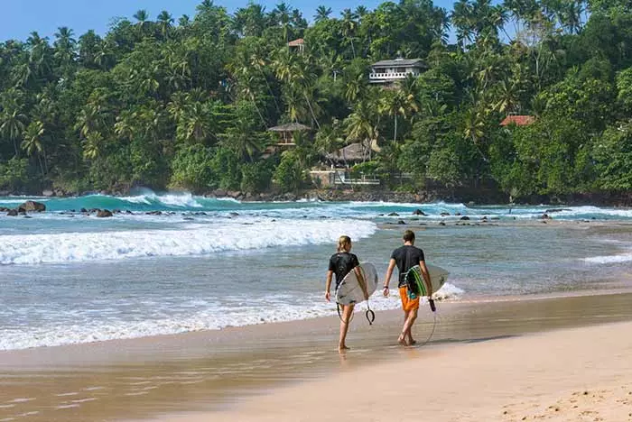 Marissa beach park in Sri Lanka