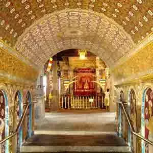 Inside Kandy temple of tooth